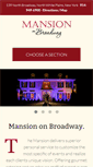 Mobile Screenshot of mansiononbroadway.com